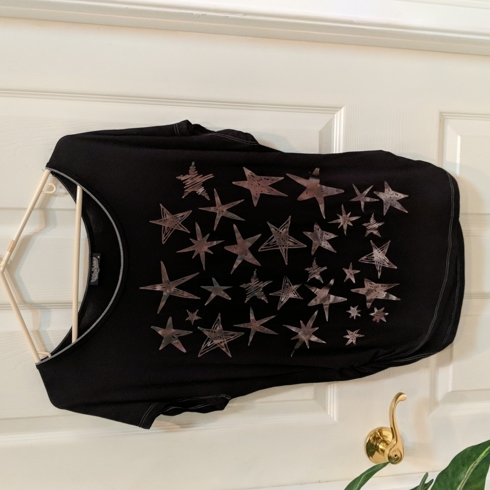 Vanilla Sugar Women's Star Print Top w/Dolman Sleeves Size Medium